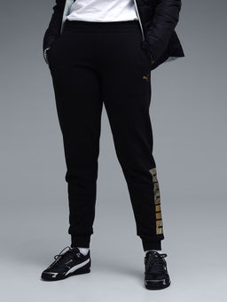 Puma - Women Black Solid Cotton Joggers