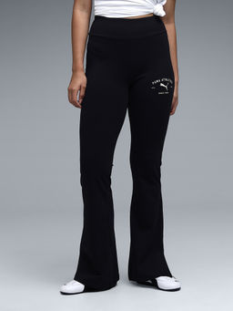 Puma - Women Black Solid/Plain Cotton Tight