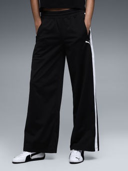 Puma - Women Black Solid/Plain Polyester Trackpant