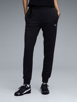 Puma - Women Grey Solid Cotton Joggers