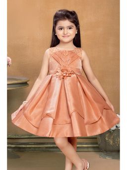 Lagorii - Coral Floral Embellishment Dress