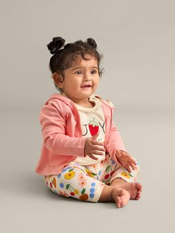 My Milestones - Pink Printed hoodie Top and Pant