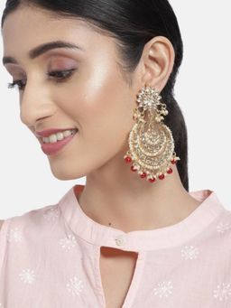 I Jewels - Gold Plated Alloy Kundan Stones Earrings