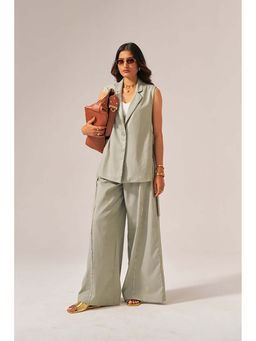 SPACE - Aster Cotton Green Denim Size Inclusive Co-Ord Set