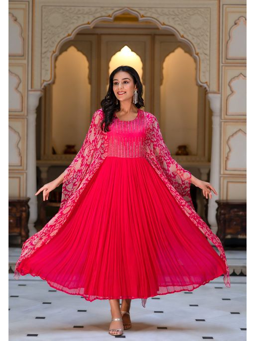Buy Suramya Sequin Embellished Chiffon Dress Online
