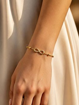 ARTKLIM - Infinity Grace Beaded Gold Anti-Tarnish Bracelet