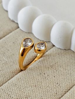 TAAHIRA JEWELLERY - 18K Gold Plated Clare Zircon Ring