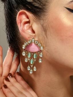 VENI - Silver Plated Oxidised Drop Earrings