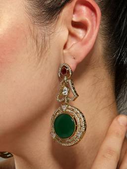 VENI - Silver Plated Oxidised Drop Earrings
