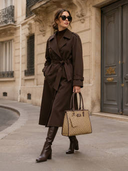 Lavie Paris - Women's Mono Melanie Khaki Tote Bag (XL)