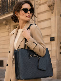 Lavie Paris - Women's Mono Melanie 3C Grey Tote Bag (L)