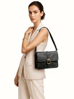 Hidesign - Genuine Leather Lafayette 02 Black Shoulder Bag (M)