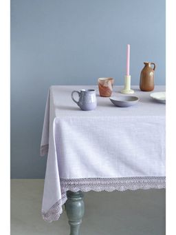 The Wishing Chair - Lavender Fields Hand Crochet Table Cloth-8 SEATER