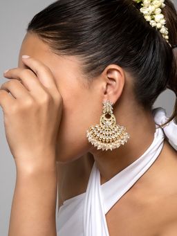 Teejh - Anamika Pearl And Polki Earrings