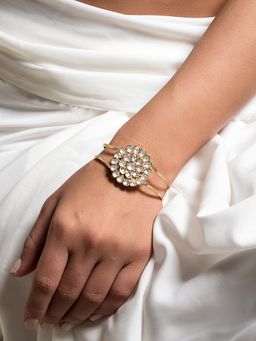 Teejh - Niruja Pearl And Polki Bracelet