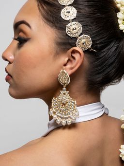 Teejh - Ganika Pearl And Polki Earrings