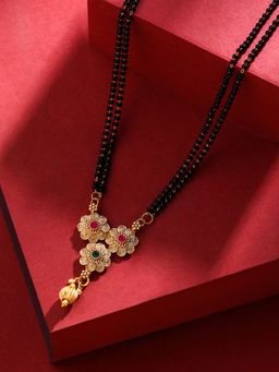 VIRAASI - Gold Plated Mangalsutra Stone Studded