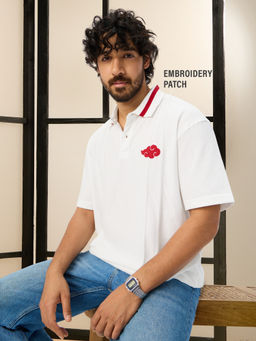 The Souled Store - Official Naruto : Akatsuki Men Oversized Polo T-Shirt