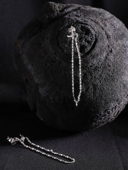 Carlton London - 925 Sterling Silver Anchor-Shaped Drop Earrings