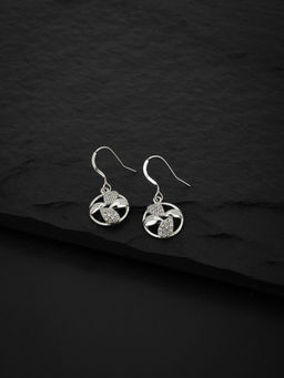 Carlton London - 925 Sterling Silver CZ-Studded Drop Earrings