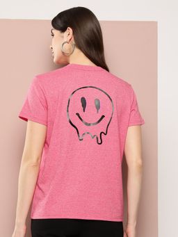 Femea - Women Round Neck Typography T-Shirt