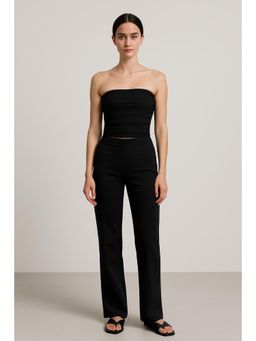 Cider - Strapless Ruched Crop Top