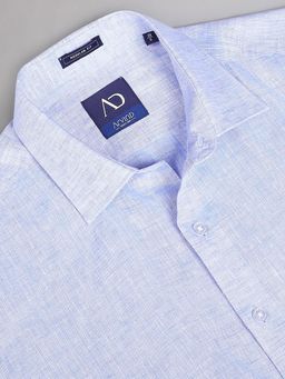 AD By Arvind - Short Sleeve Irish Linen Shirt Blue
