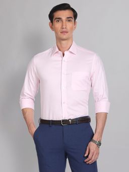 AD By Arvind - Oxford Solid Formal Shirt Pink