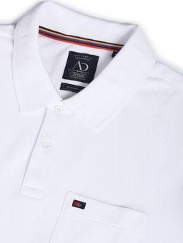 AD By Arvind - Chest Pocket Easy Polo Shirt White