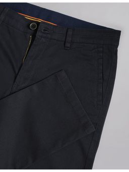 AD By Arvind - Modern Slim Fit Smart Flex Solid Chinos-Navy Blue