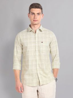 AD By Arvind - Tartan Check Pure Cotton Summer Shirt