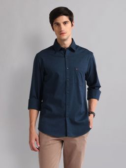 AD By Arvind - Solid Patterned Slim Fit Shirt