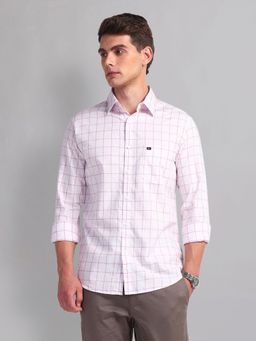 AD By Arvind - Windowpane Check Cotton Shirt
