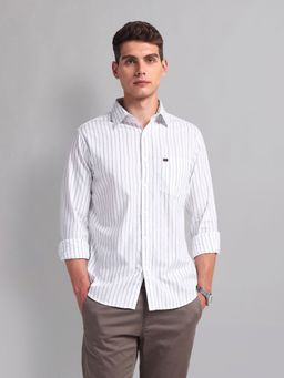 AD By Arvind - Vertical Striped Cotton Shirt