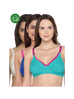 Inner Sense - Organic Cotton Antimicrobial Laced Maternity Bra (Pack of 3)