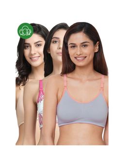 Inner Sense - Organic Cotton Antimicrobial Soft Nursing Bra (Pack of 3)