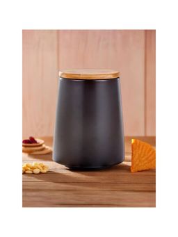 The Better Home - Ceramic Jar 700ml Black YX02-M-BK
