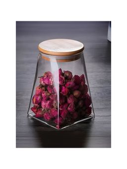The Better Home - Umai Borosilicate Jar with Wooden lid|LP017
