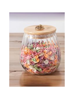 The Better Home - Umai Borosilicate Jar with Wooden lid and metal loop|LP012