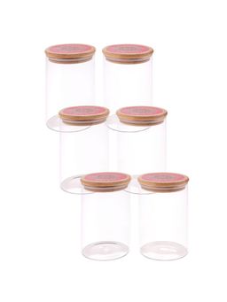 The Better Home - Borosilicate Jar Set (Pack of 6) LP080-D