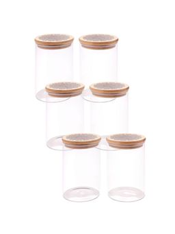 The Better Home - Borosilicate Jar Set (Pack of 6) LP080-C
