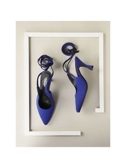 Truffle Collection - Blue Solid Heels