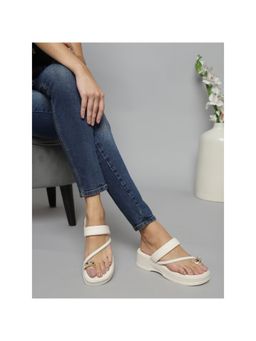 Truffle Collection - Cream Embellished Sandal Heels