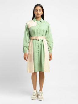 Levi's - Women Green Shirt Collar Dress
