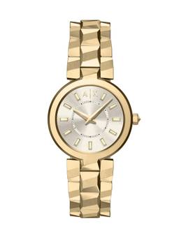 ARMANI EXCHANGE - Gold Toned Women Quartz Grey Watch (AX4409) (S)
