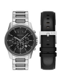 ARMANI EXCHANGE - Two Tone Men Quartz Black Watch (AX7181SET) (M)