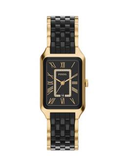 Fossil - Raquel Gold Toned Women Quartz Black Watch (CE1135) (S)