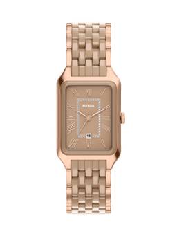 Fossil - Raquel Rose Gold Toned Women Quartz Beige Watch (CE1137) (S)