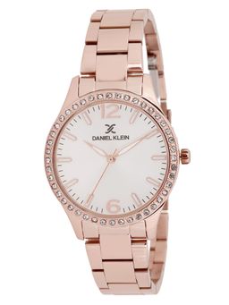 Daniel Klein - Womens Rose Gold Analog Watch - White (DK.1.12898-4) (M)