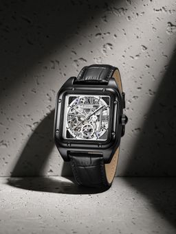 French Connection - Autronox Black Leather Strap Automatic Grey Watch (FCA33BBL) (M)